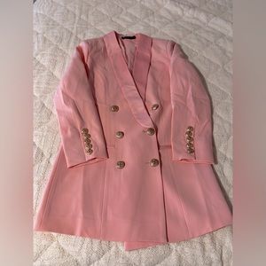 Pink Blazer Dress